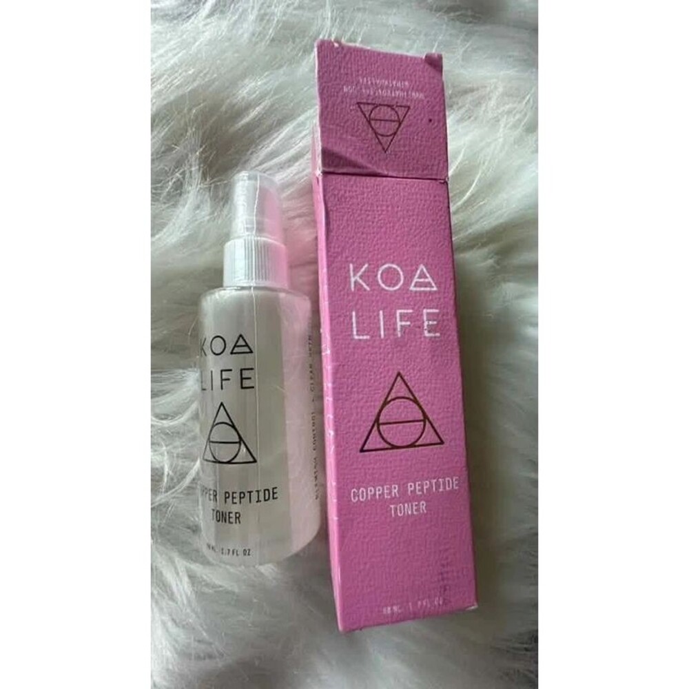 Koa Life Copper Peptide Toner, a 1.7 fl oz hydrating anti-aging facial mist